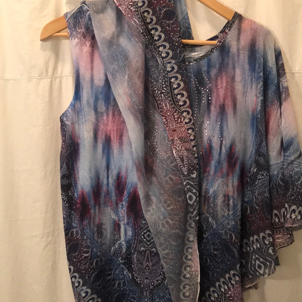NWT World Unity Beautiful Sheer Top - Picture 7 of 8